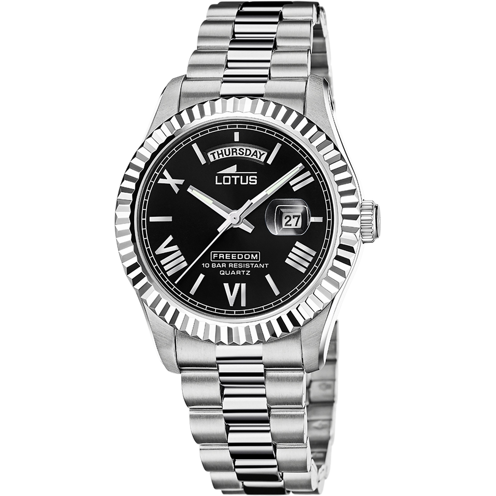 Lotus Herrenuhr 18854-4 Schwarz Edelstahlband 41,5 mm