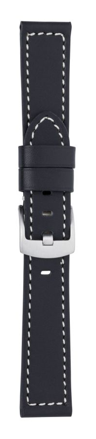 Eichmüller Lederband Uhrenarmband 20, 22, 24 oder 26 mm Kalbsleder schwarz Dornschliesse