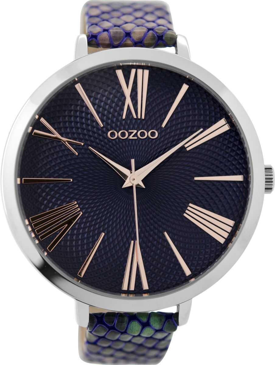 C9215 Oozoo Snake Look XXL Damenuhr C9215 Lila Mandala Zifferblatt Lederband 48 mm