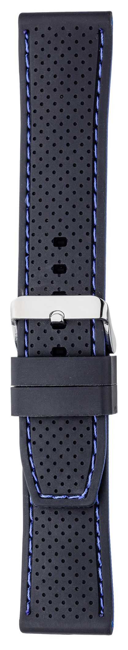 0537mFH6YtYROCXt6 Eichmüller Silikon Uhrenarmband 20,22 oder 24 mm schwarz-blau Dornschliesse