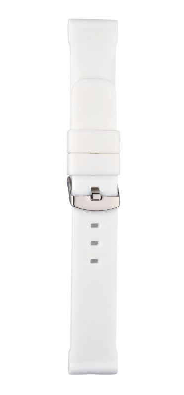 5953735f7224a361d748a771ae8d4fb1 Eichmüller Silikonband Uhrenarmband weiss 18, 20, 22 oder 24 mm Dornschliesse
