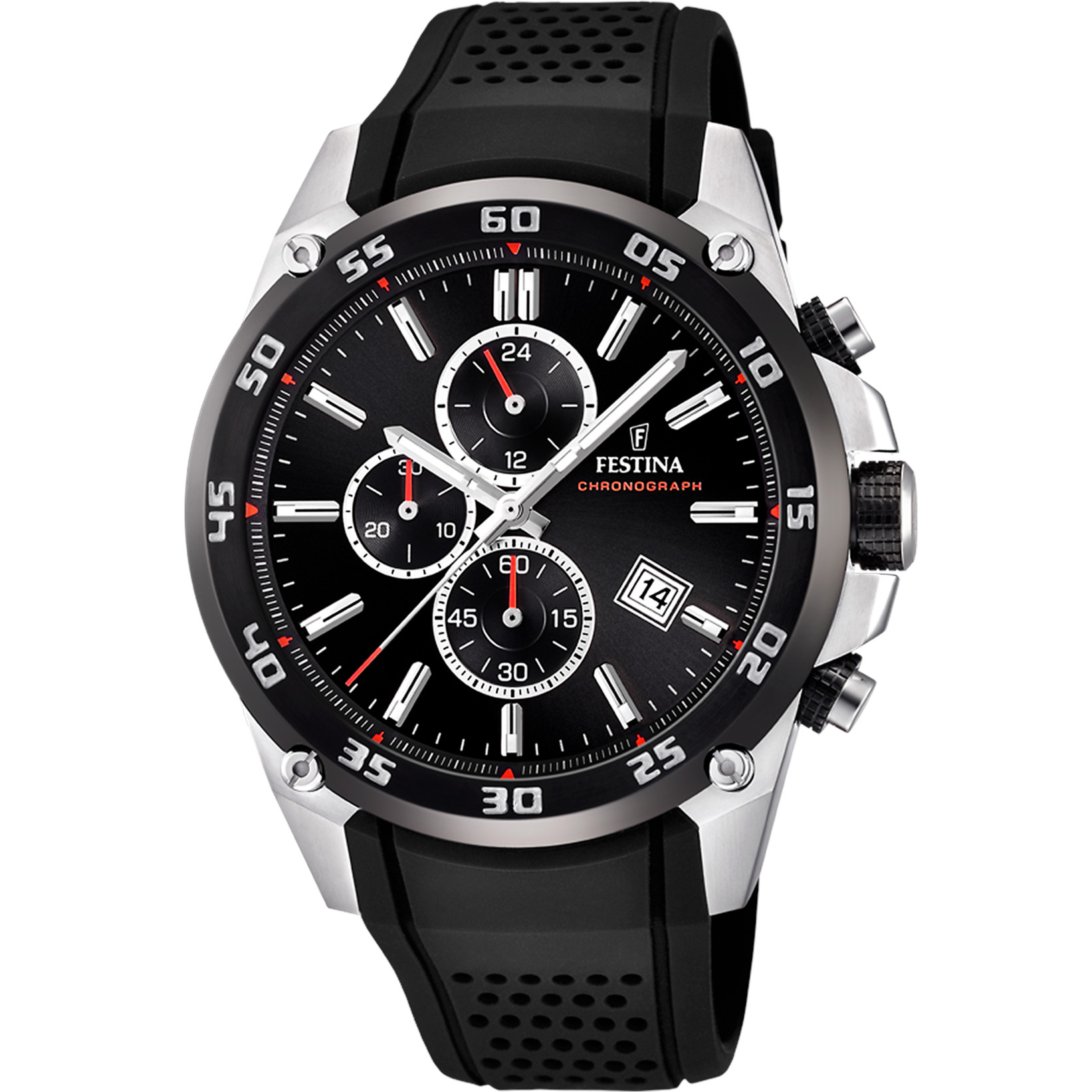 Festina Chronograph F20330-5 Schwarz Silikonband 47 mm