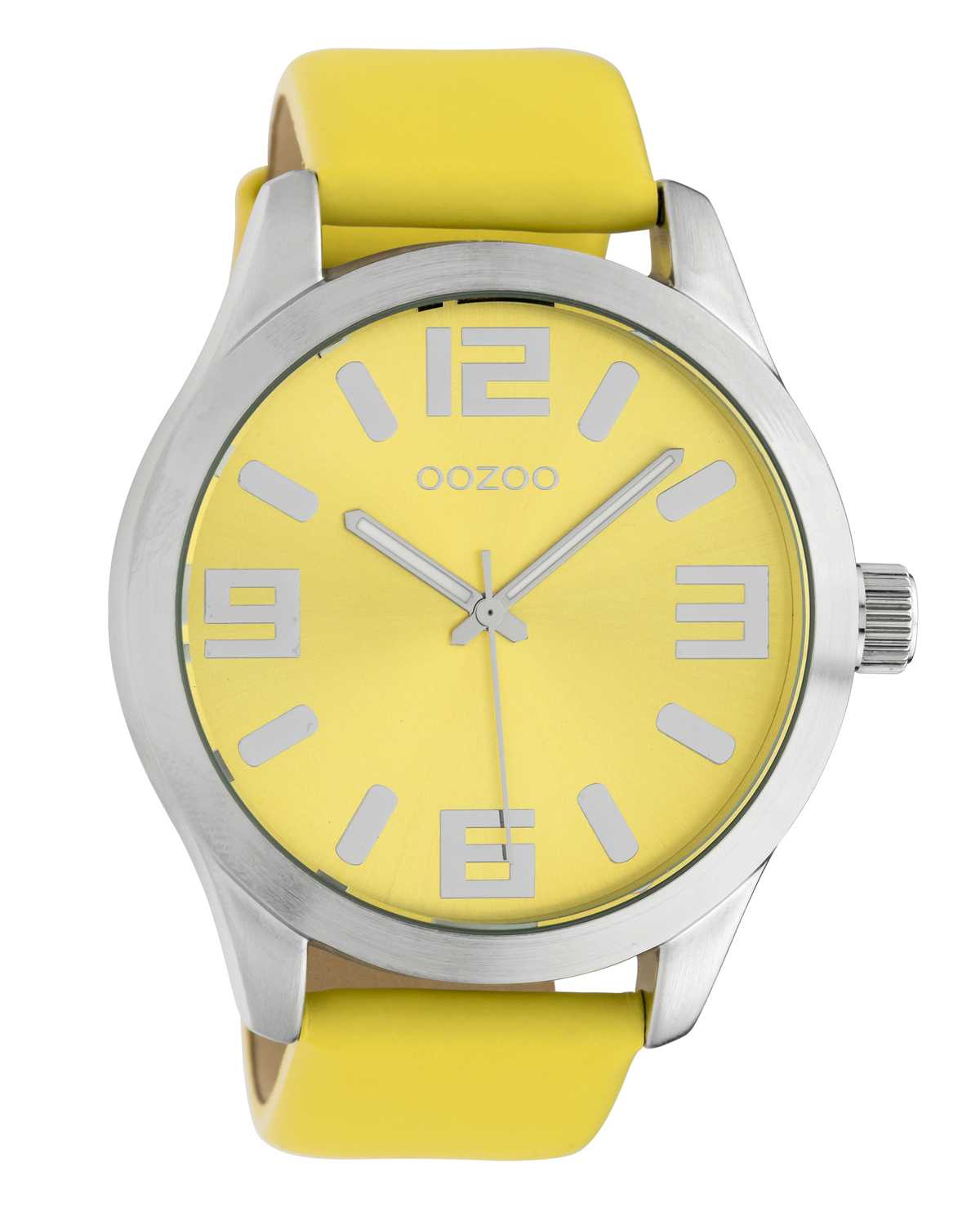 C10234 Oozoo Classic Color Line XL Armbanduhr C10234 Gelb Lederband 47 mm