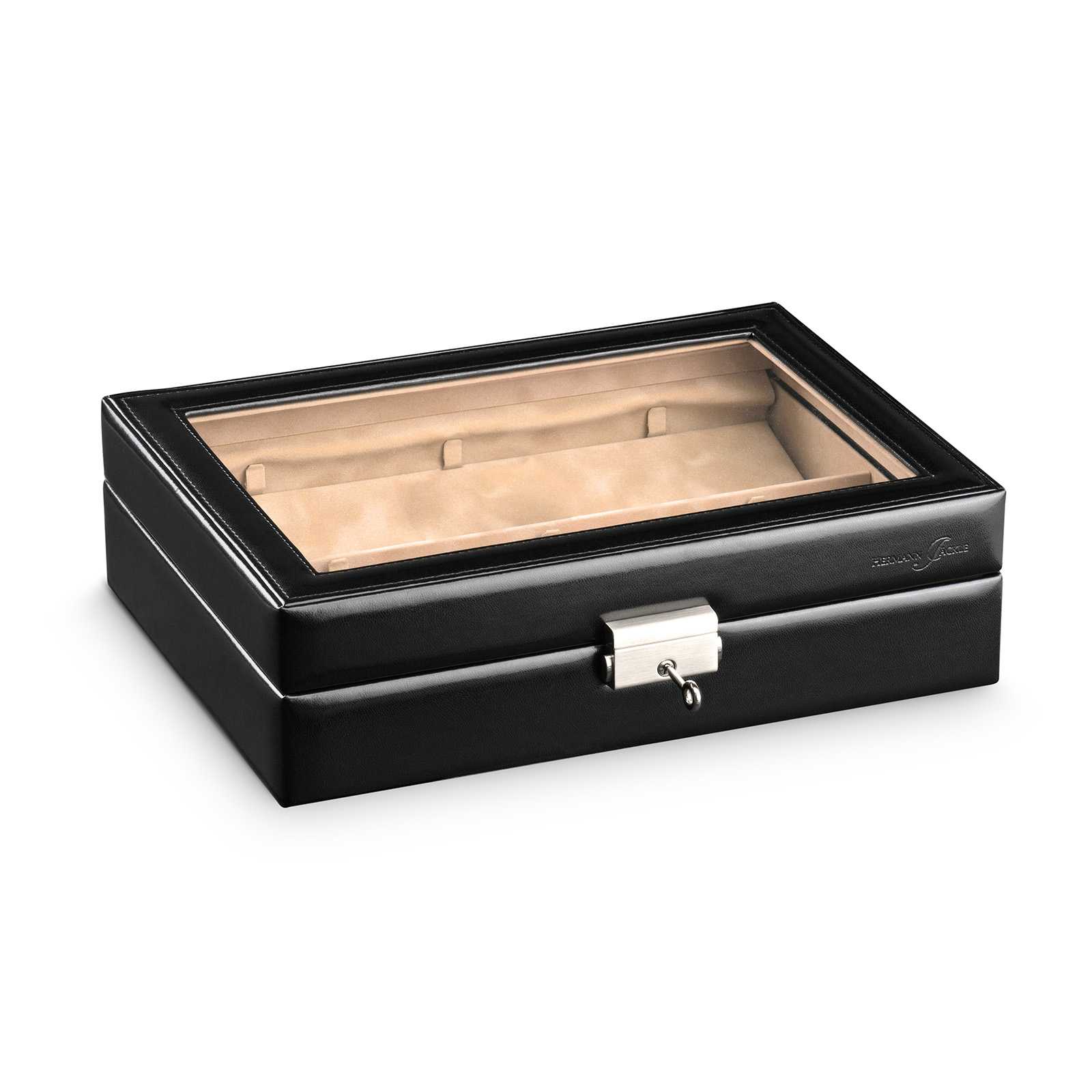 Maulbronn-1 Hermann Jäckle Maulbronn Sammler Box für 6 Taschenuhren schwarz geschlossen