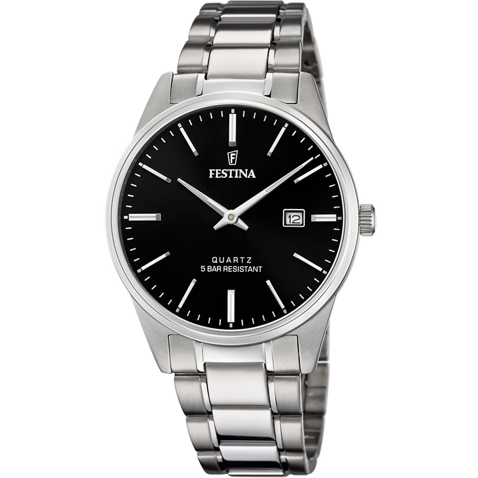 Festina Herrenuhr F20511-4 Schwarz Edelstahlband 39,3 mm