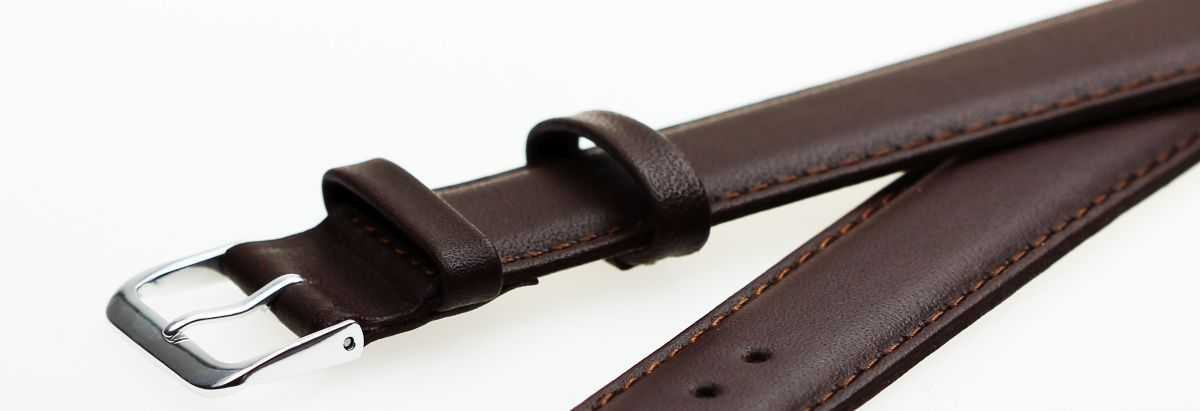 Eichmüller XXL Lederband Uhrenarmband 12,14,16,18,20 oder 22 mm glatt braun Dornschliesse