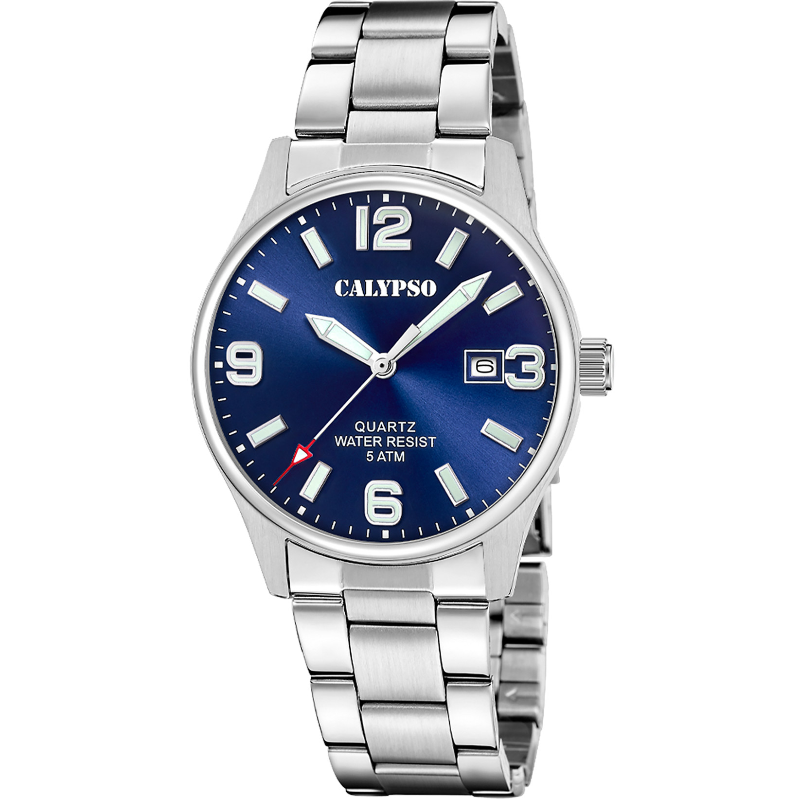 Calypso Basic Herrenuhr K5860-3 Blau Edelstahlband 39,5 mm Calypso Basic Herrenuhr K5860-3 Blau Edelstahlband 39,5 mm