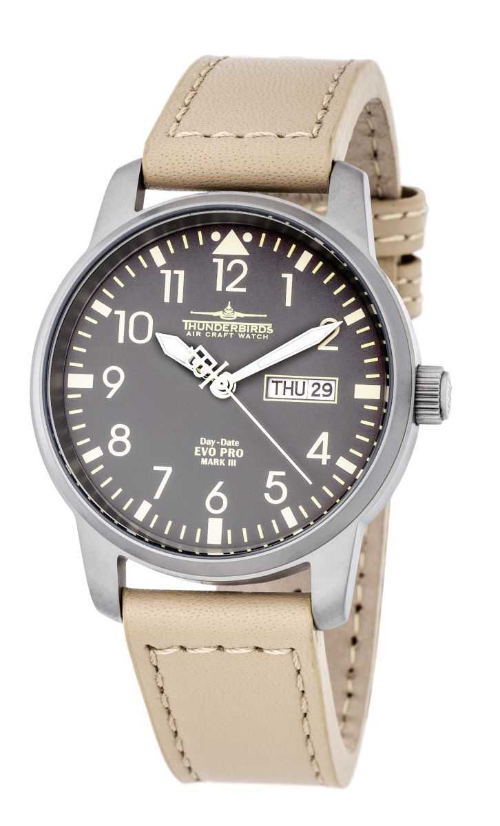 Thunderbirds EvoPro Flieger Herrenuhr TB1068-03 - Lederband - 40 mm