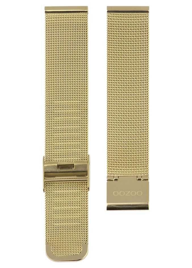 Oozoo Milanaiseband Uhrenarmband goldfarben 16,18,20 oder 22 mm Clipschliesse