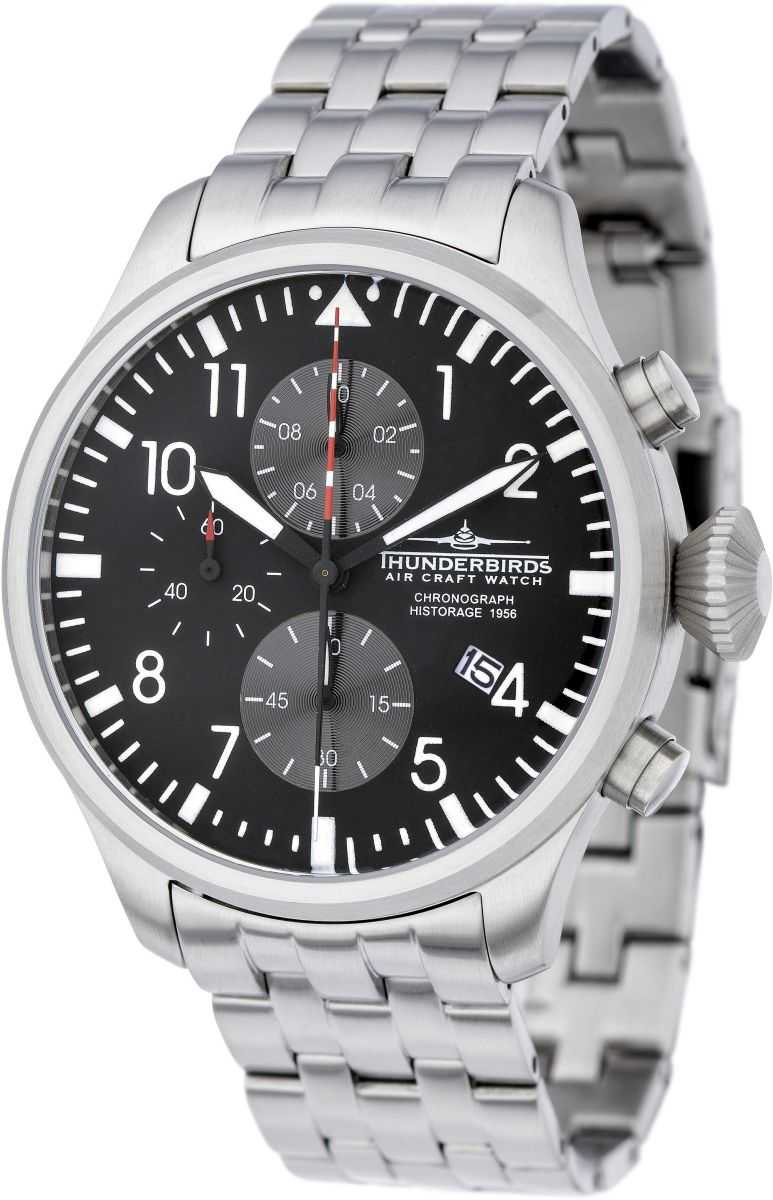 Thunderbirds Historage 1956 Herren Chronograph TB1074-03 - Edelstahlband - 47 mm