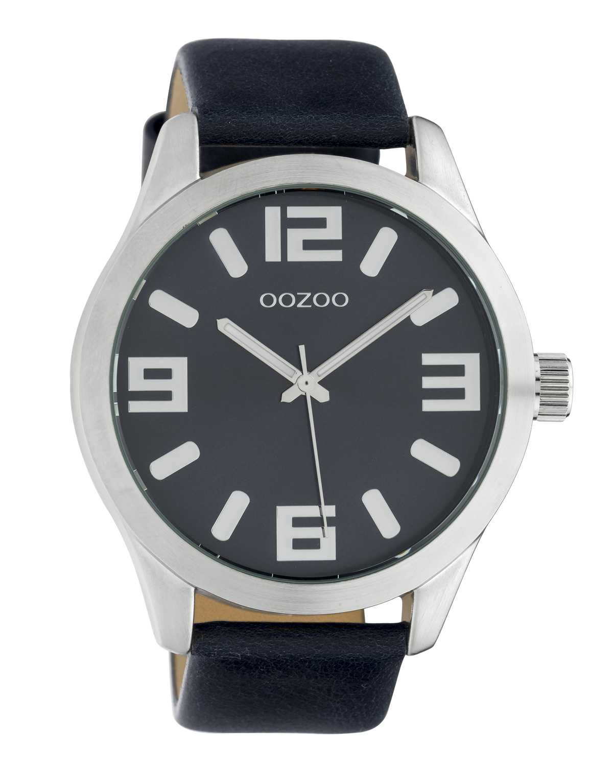 C10236 Oozoo Classic Color Line XL Armbanduhr C10236 Dunkelblau Lederband 47 mm