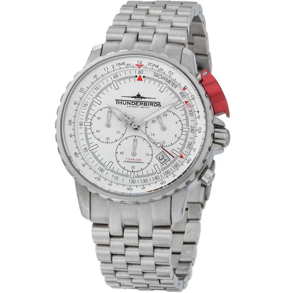 Thunderbirds TB1052-02 Fighting Steel Pro Chronograph Edelstahlband 43 mm