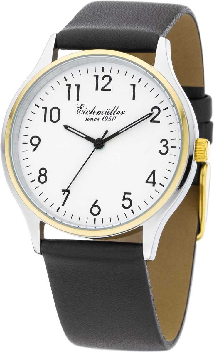 Eichmüller Herrenuhr 3050-04 - bicolor - Lederband - 38 mm