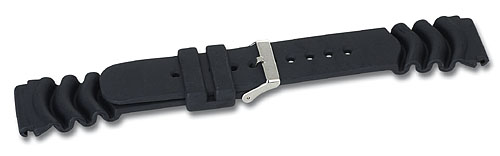 0503-61 Eichmüller PU-Uhrenband 16,18,20 oder 22 mm schwarz Dornschliesse