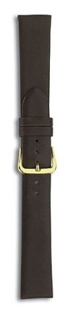 Eichmüller Lederband Uhrenarmband 10,12,14,16,18 oder 20 mm glatt dunkelbraun mit Dornschliesse