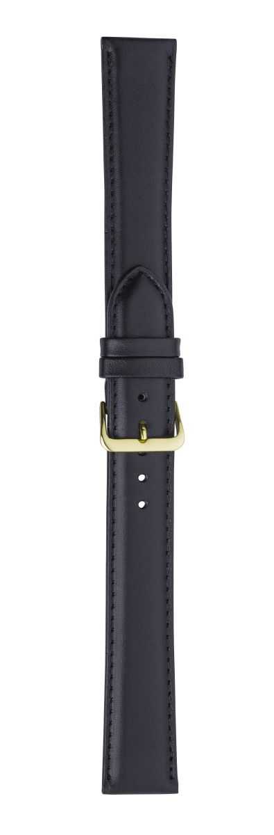 Eichmüller XXL Lederband Uhrenarmband 12,14,16,18,20 oder 22 mm glatt schwarz Dornschliesse