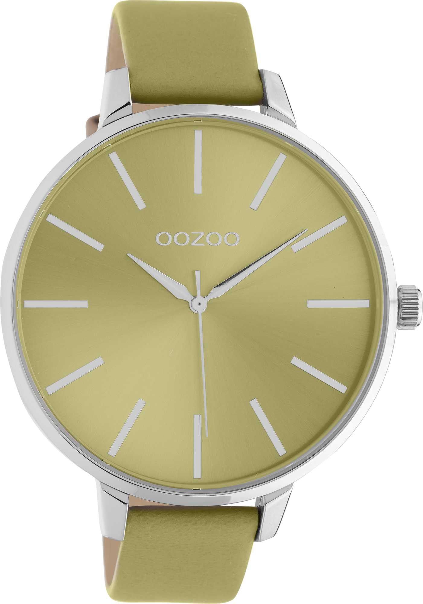 C10981 Oozoo XL Damenuhr C10981 Zifferbatt Glänzend Lederband Ockerfarben 48 mm