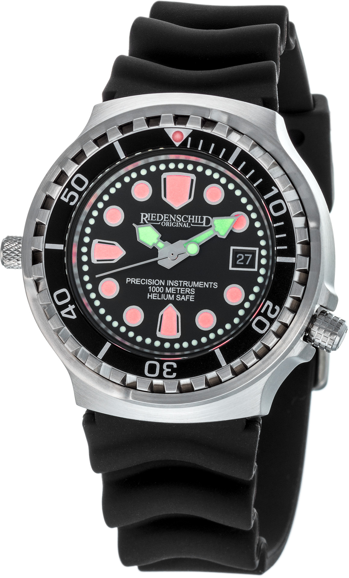 Riedenschild RS9000-03 Taucheruhr 100 ATM Silikonband 46 mm