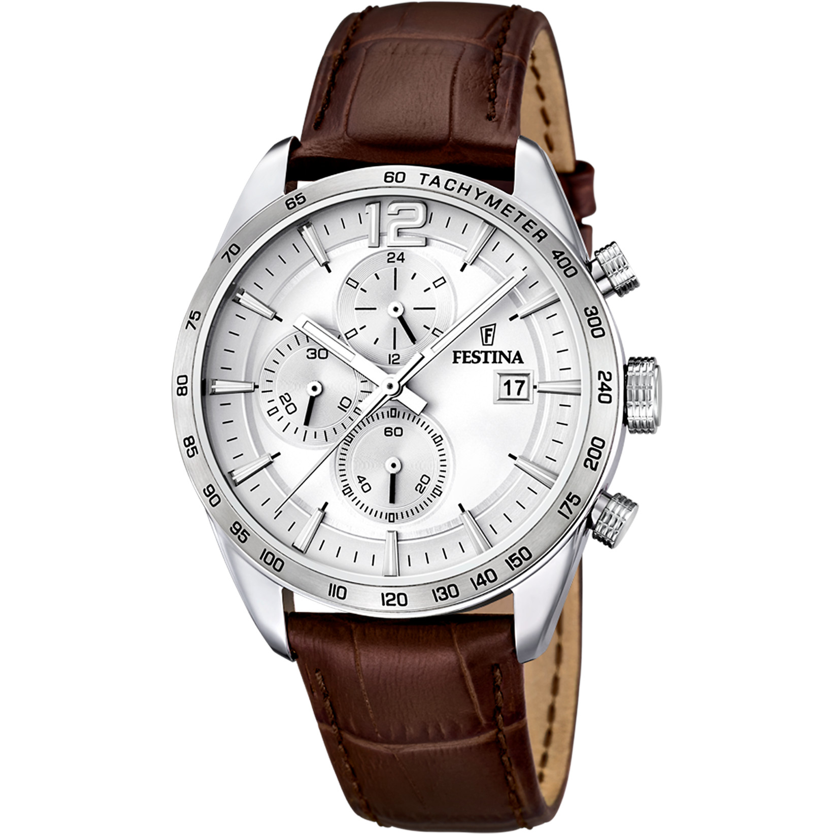 Festina Chronograph F16760-1 Lederband Braun 43,5 mm