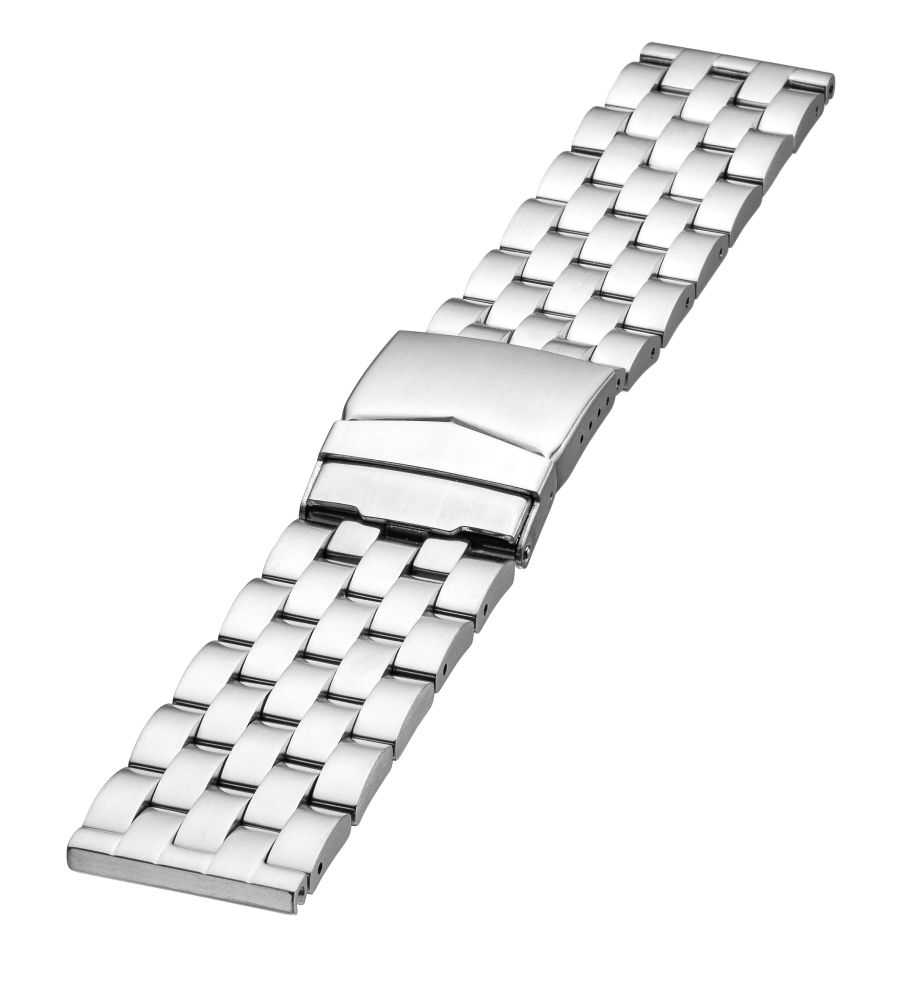 Eichmüller Edelstahl massiv Uhrenarmband 24 oder 26 mm Faltschliesse