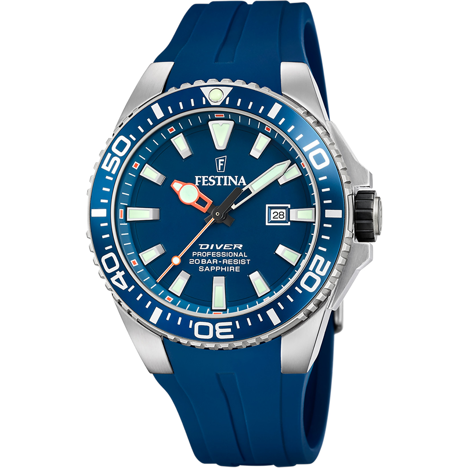Festina Taucheruhr F20664-1 Blau Silikonband 45,7 mm