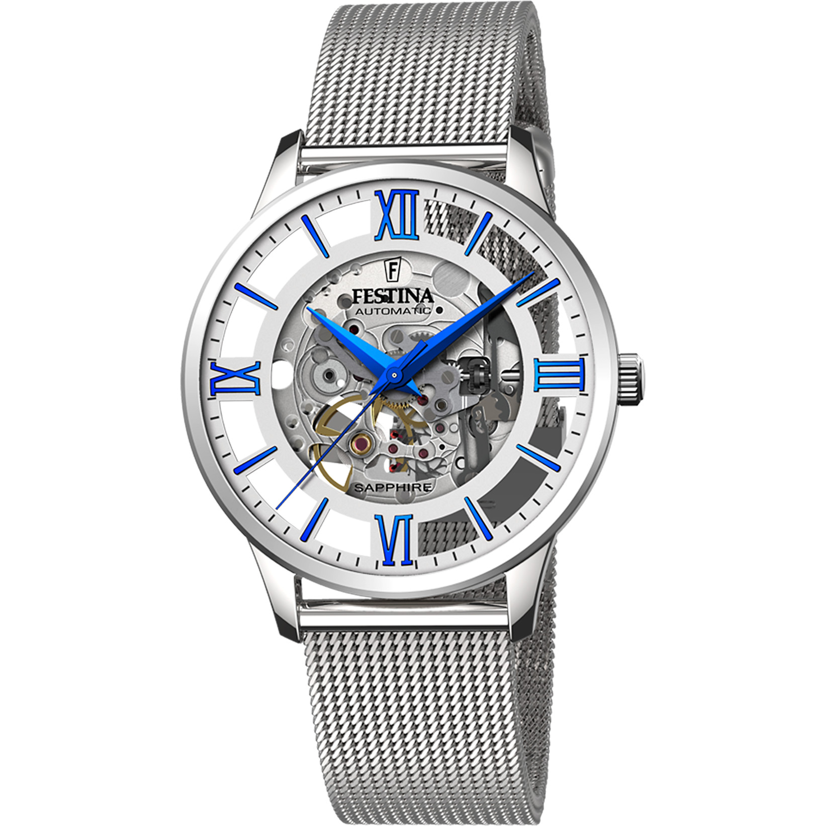 Festina Automatikuhr Skelettiert F20534-1 Edelstahlband 41,5 mm