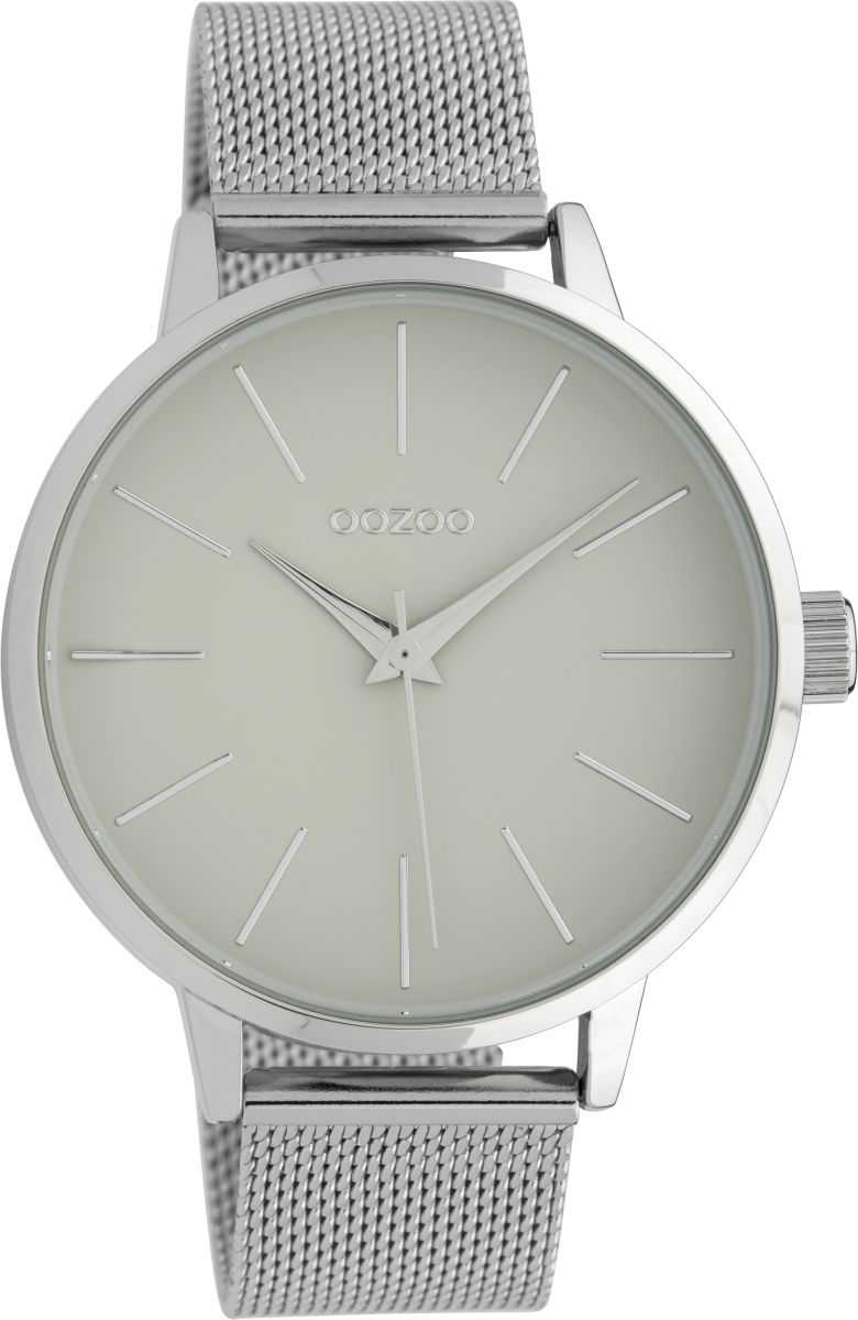 C10005 Oozoo Herrenuhr C10005 silberfarben lichtgrau Milanaiseband 42 mm
