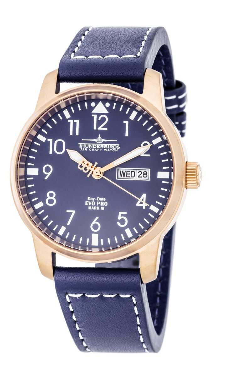 Thunderbirds EvoPro Flieger Herrenuhr TB1068-08 - Lederband - 40 mm