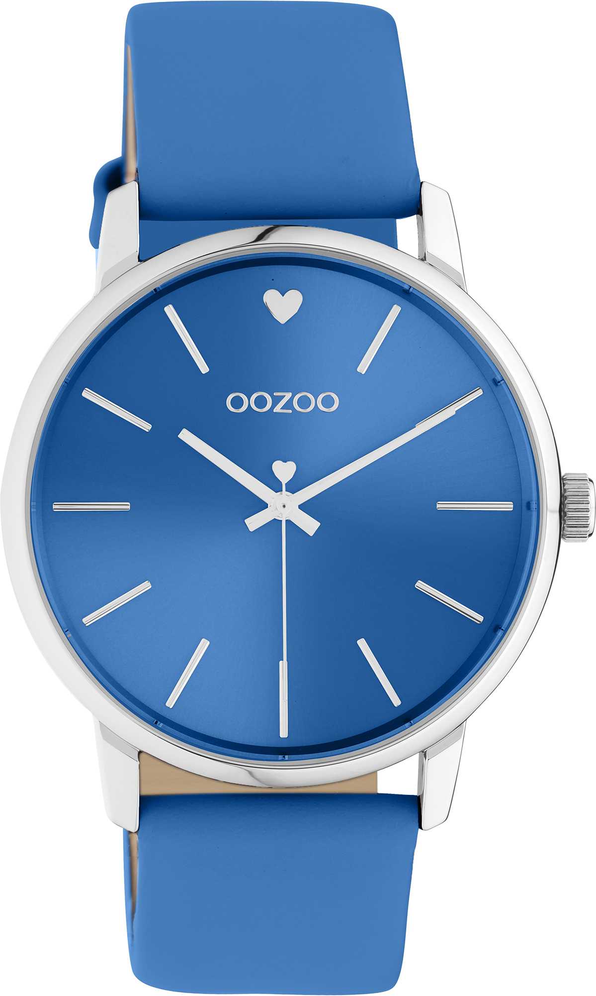 C10987 Oozoo Damenuhr C10987 Armbanduhr Blau Lederband 40 mm