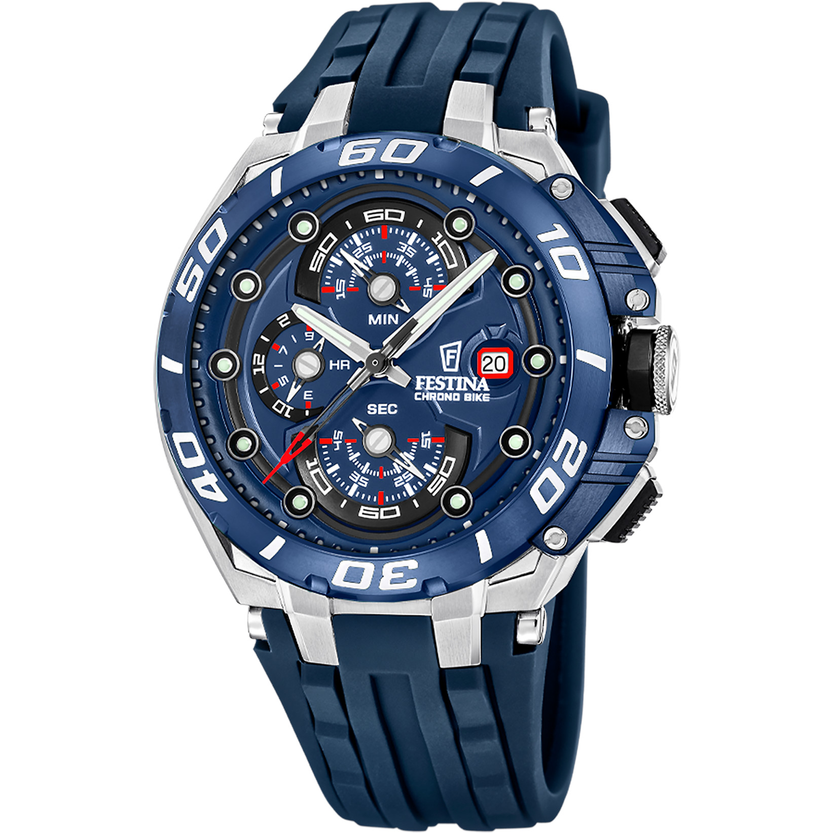 Festina Chrono Bike Chronograph F20755-4 Blau Silikonband 46 mm