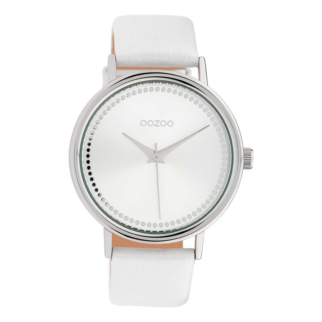 C10149 Oozoo Damen Uhr Armbanduhr C10149 Weiss Lederband 42 mm