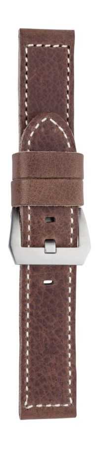 Eichmüller Lederband Uhrenarmband 22, 24 oder 26 mm dunkelbraun weich Dornschliesse