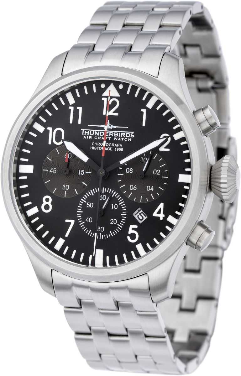 Thunderbirds Historage 1956 Herren Chronograph TB1074-04 - Edelstahlband - 47 mm