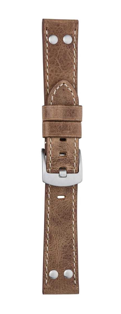 Eichmüller 757 Lederband Uhrenarmband 18,20,22 oder 24 mm braun Nieten vintage look