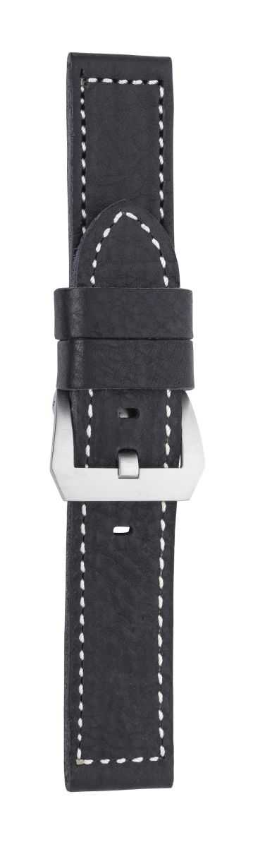 Eichmüller Lederband Uhrenarmband 22, 24 oder 26 mm schwarz weich Dornschliesse