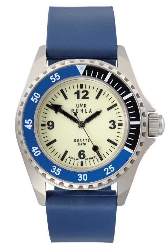 UMR Ruhla Kampfschwimmer Herrenuhr Limitierte Edition 13-02 Kautschukband 44 mm