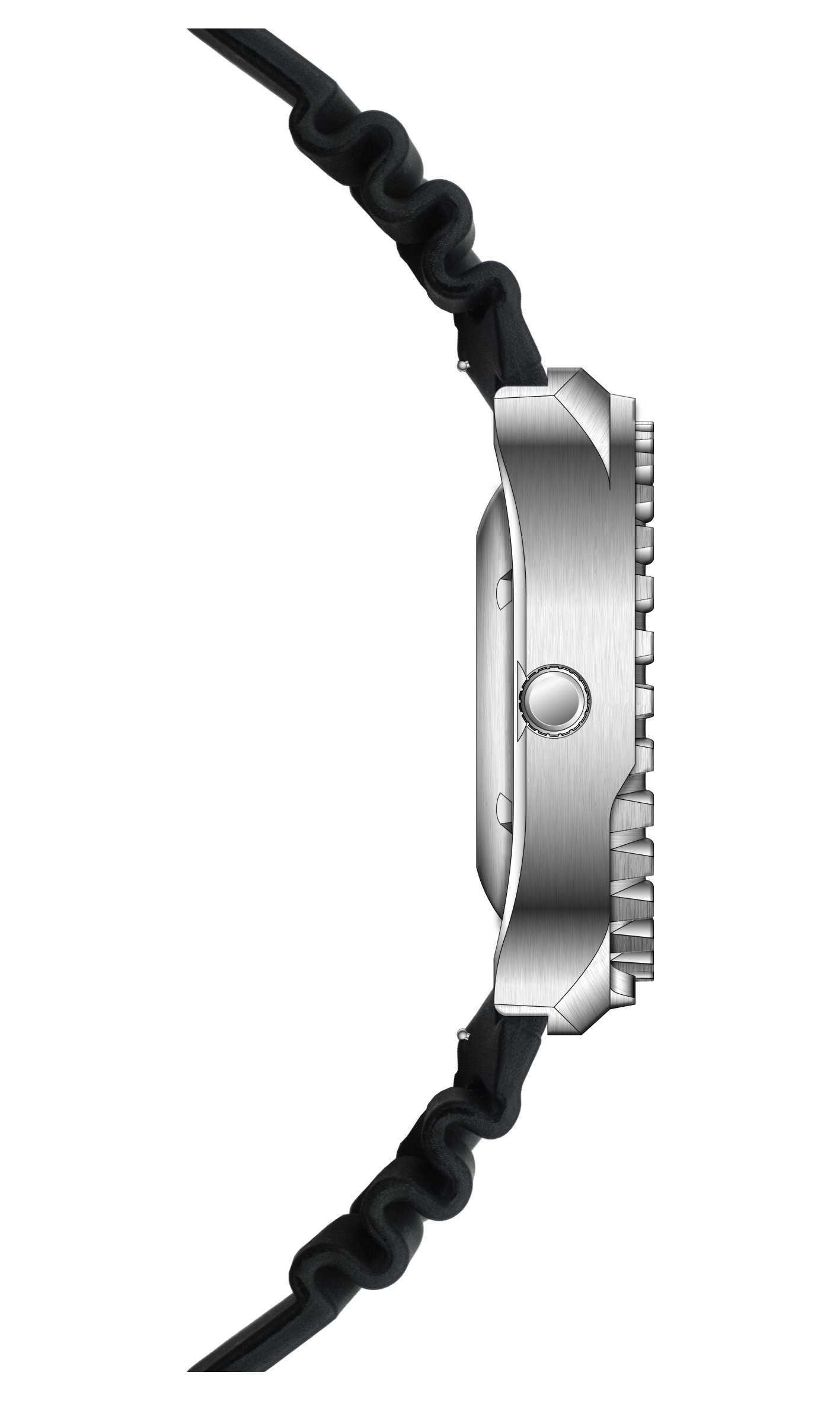 Riedenschild Army Watch RS9000-01 Taucheruhr 100 ATM Silikonband 46 mm Seitenansicht