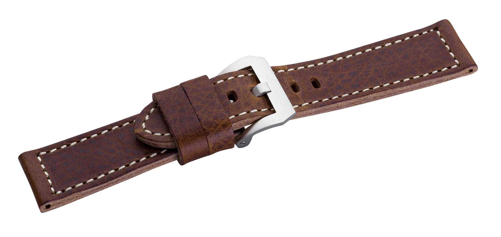 Eichmüller Lederband Uhrenarmband 22, 24 oder 26 mm dunkelbraun weich Dornschliesse