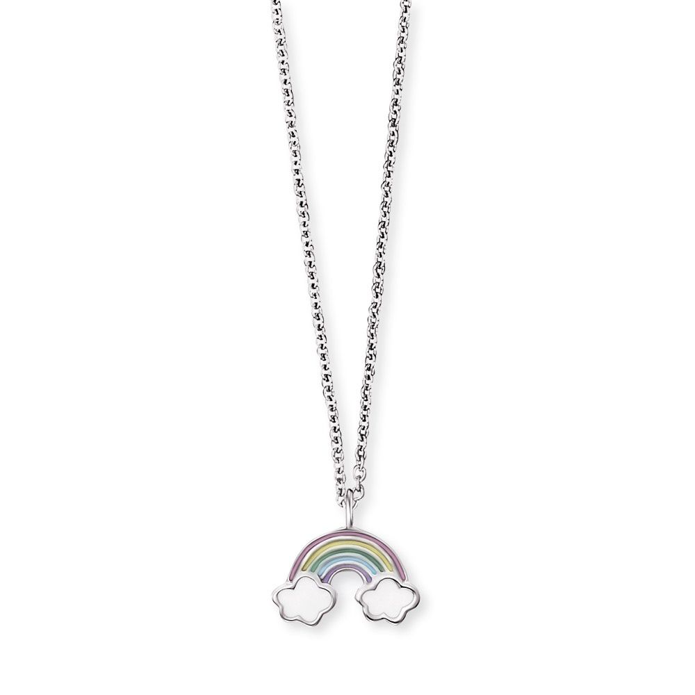 Herzengel Kinderkette Halskette Regenbogen – Silber – 12x8,5 mm Herzengel Kinderkette Halskette Regenbogen – Silber – 12x8,5 mm
