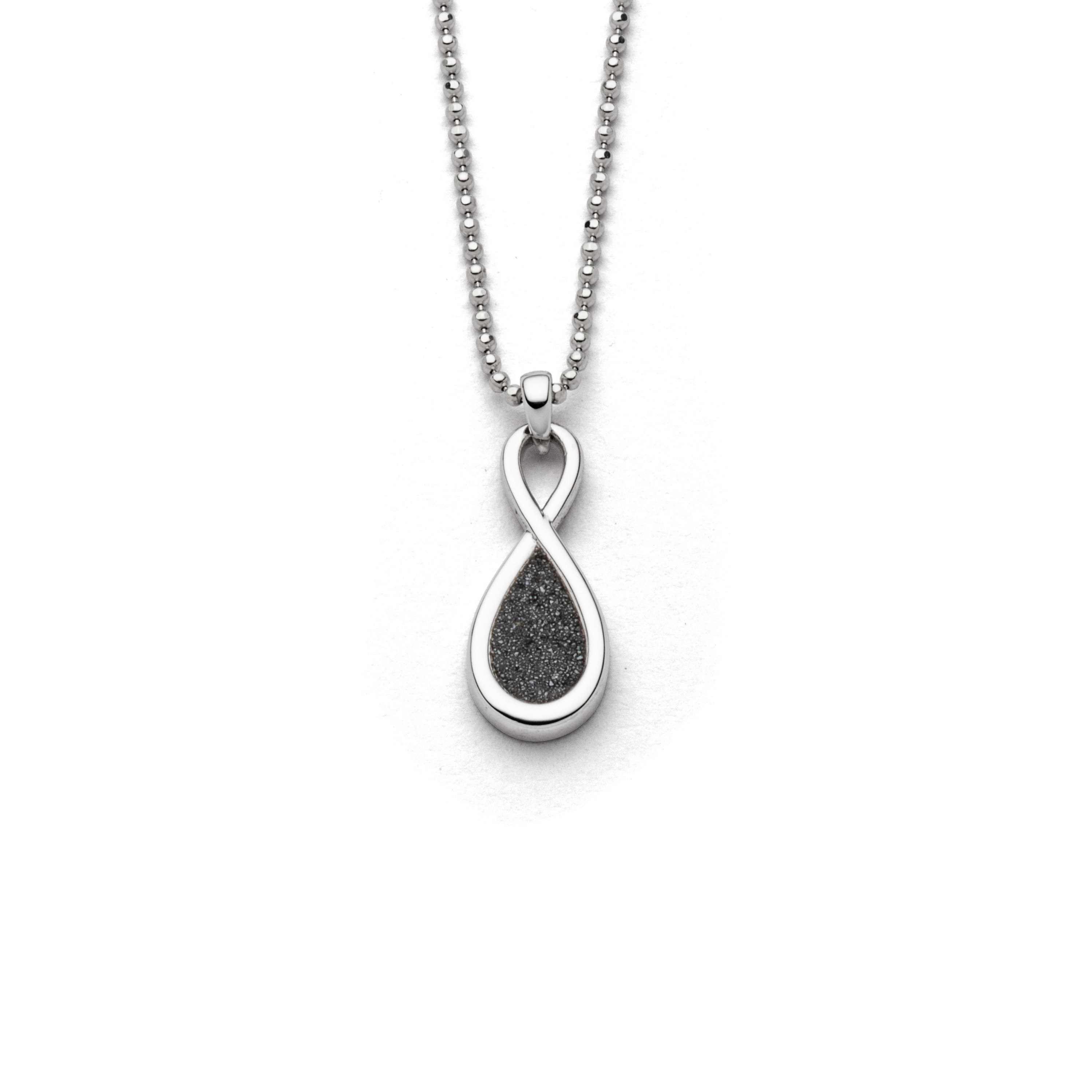 DUR Halskette K2931 „Forever II“ 925er Silber Lavasand 45 cm