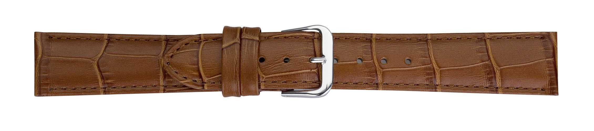 330 Eichmüller 330 Leder Uhrenarmband 12,14,16,18,20 oder 22 mm braun Alligatorprägung Dornschließe