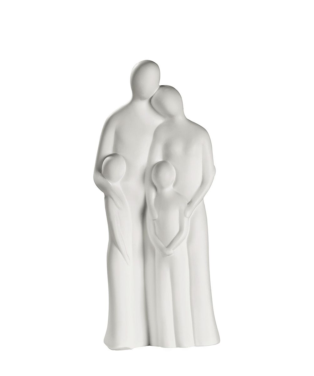 Gilde Dekofigur 30379 – Familie „Familienharmonie“ Keramik cremeweiß 45 cm