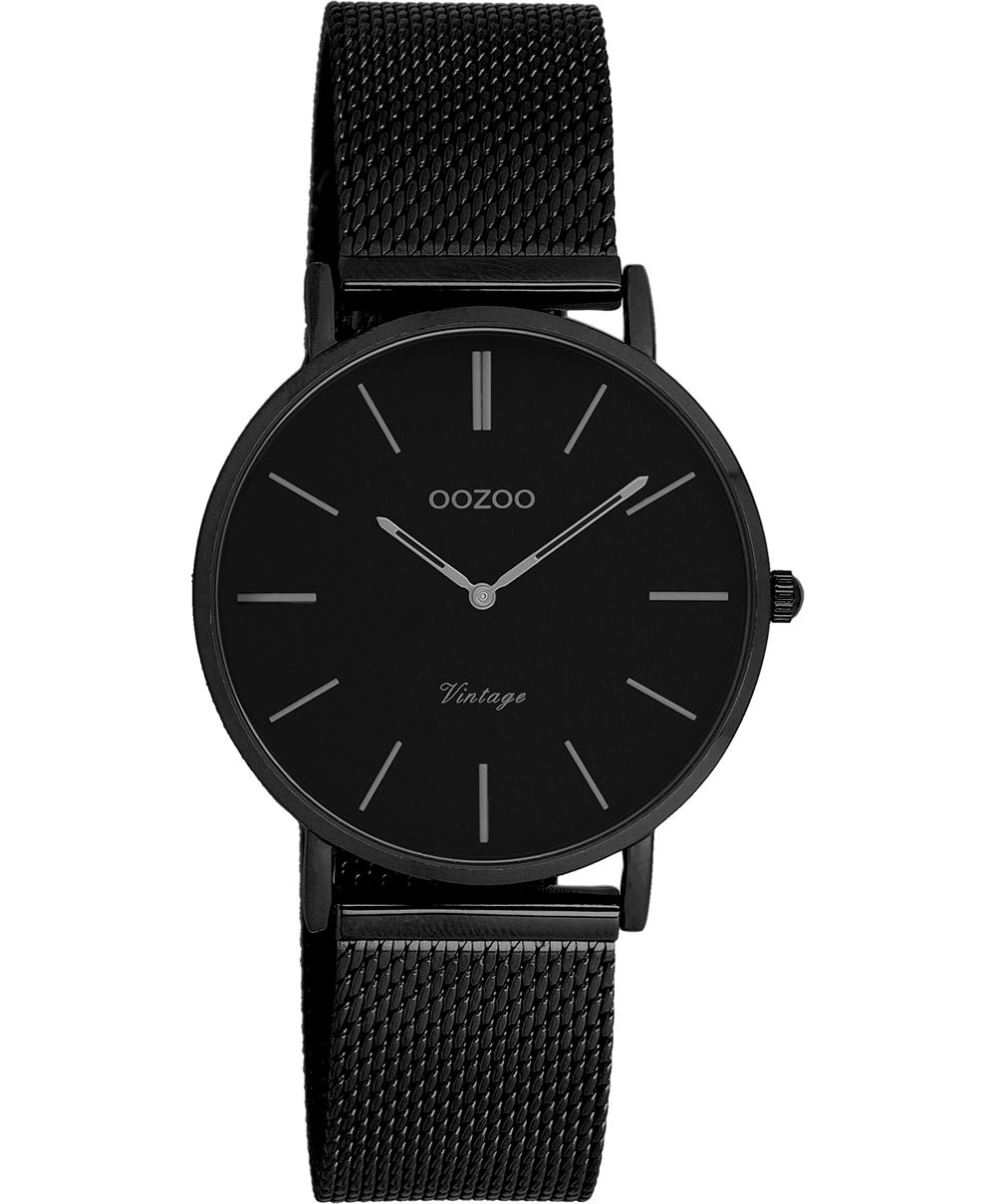 Oozoo Vintage Damenuhr C9935 Schwarz Milanaiseband 32 mm
