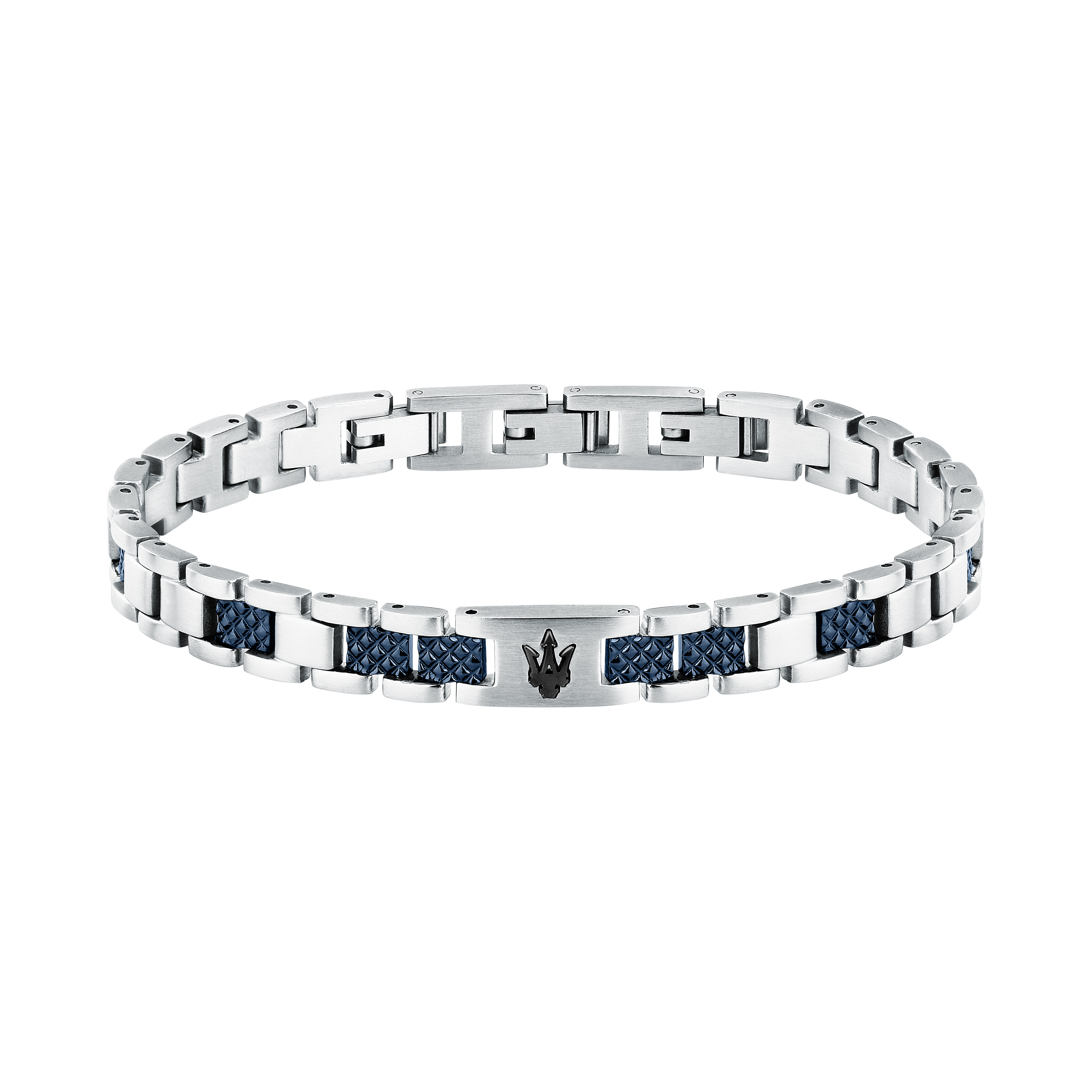 Maserati Iconic JM225AVD87 Armband für Herren Edelstahl/Blau 21 cm