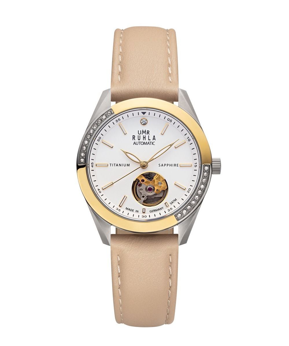 UMR Ruhla Titan Damen Automatikuhr 21873 Lederband Beige 36 mm UMR Ruhla Titan Damen Automatikuhr 21873 Lederband Beige 36 mm