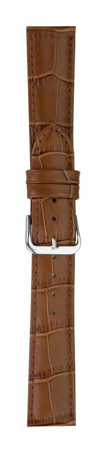 330-1 Eichmüller 330 Leder Uhrenarmband 12,14,16,18,20 oder 22 mm braun Alligatorprägung Dornschließe