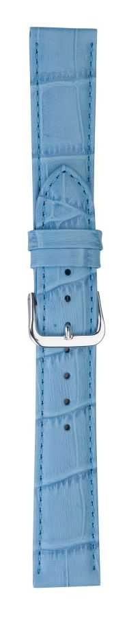 335-1 Eichmüller 335 Leder Uhrenband 12,14,16,18,20 oder 22 mm hellblau Alligatorprägung Dornschließe