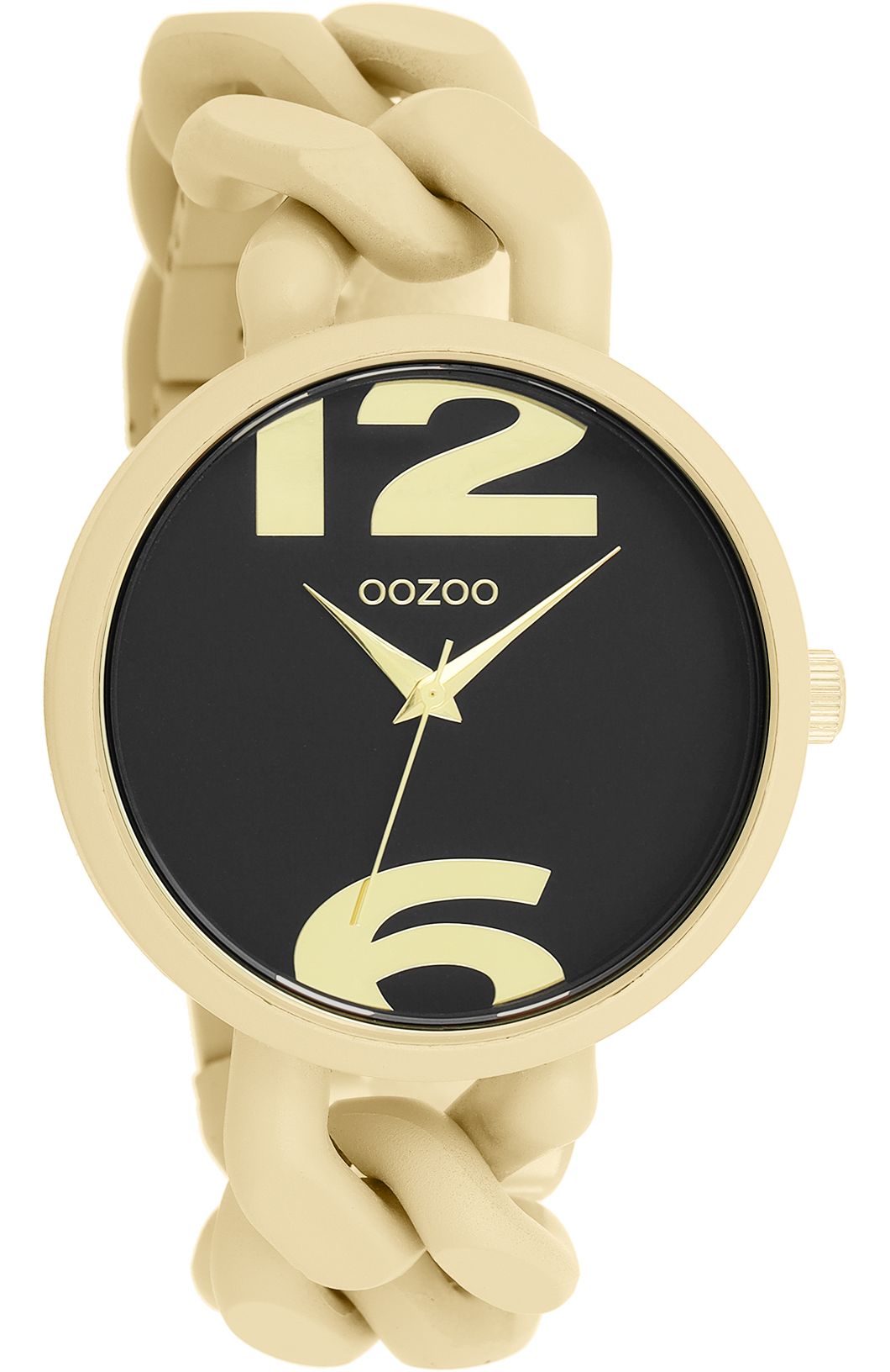Oozoo Damenuhr C11266 Schwarz Kettenband Goldfarben 40 mm