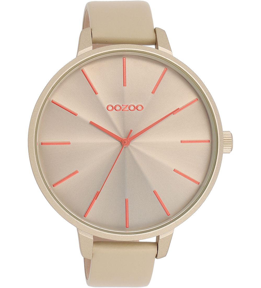 Oozoo XL Damenuhr C11251 Beige Lederband 48 mm