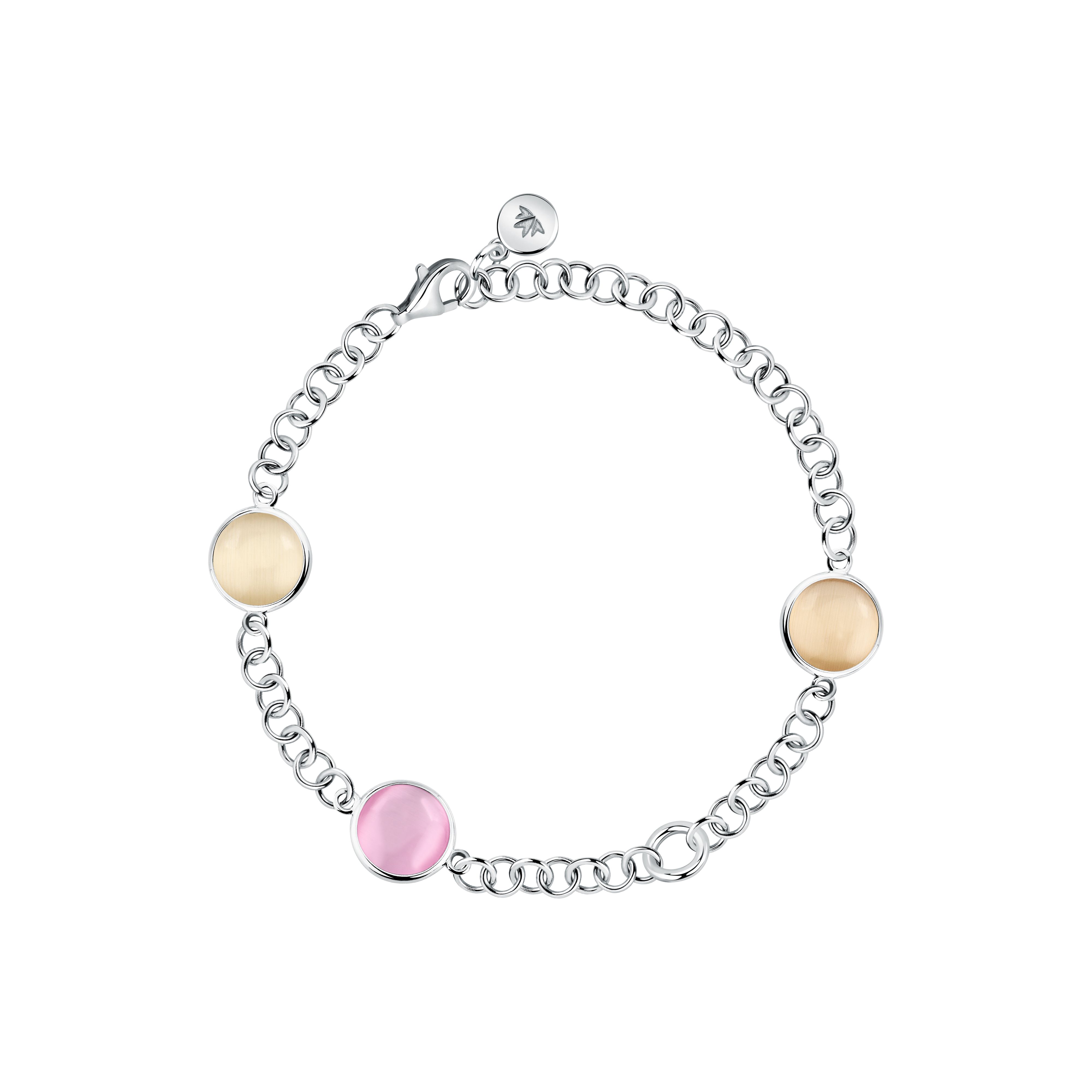 Morellato Venezia Armband SAZM22 – 925 Silber mit Katzenaugensteinen 16+3 cm